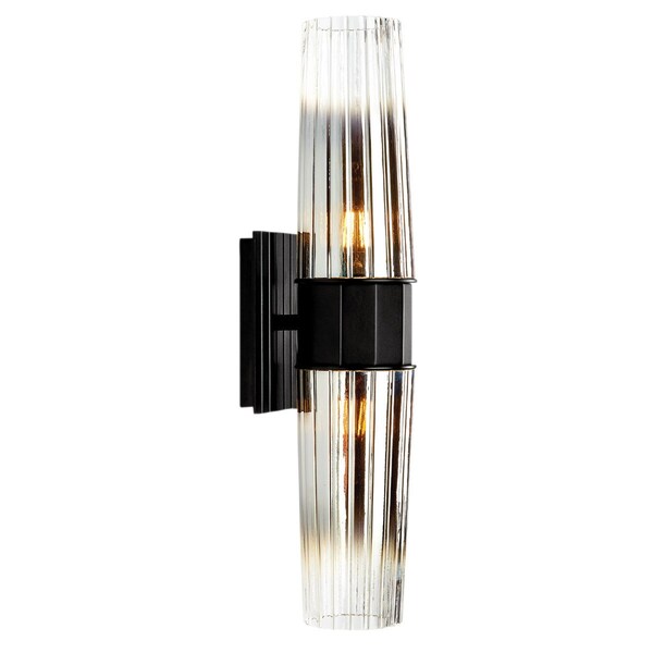 Norwell 2 Lights Matte Black Sconce 9759MBCLGR Zoro